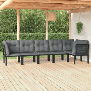 Garden Lounge Set Black and Dark Gray A949-3187755