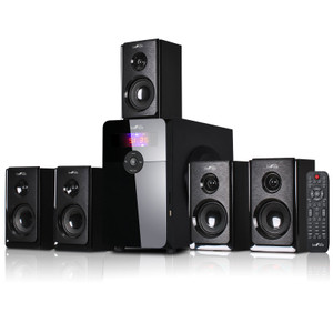beFree Sound 5.1 Channel Surround Sound Bluetooth Speaker System in Black D970-BFS-450-RB