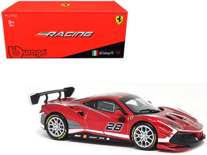 2020 Ferrari 488 Challenge EVO #28 Red with Graphics "Racing" Series 1/43 Diecast Model Car by Bbur F977-36309r