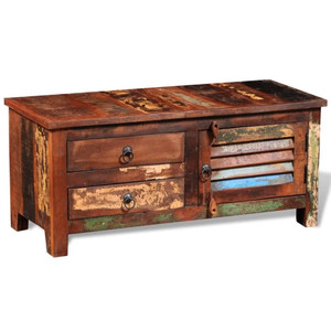 Bedside Cabinet Multicolor Reclaimed solid wood Medium A949-241629