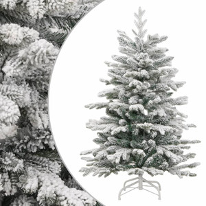 Artificial Hinged Christmas Tree Green and white PVC, PE, Iron A949-358385
