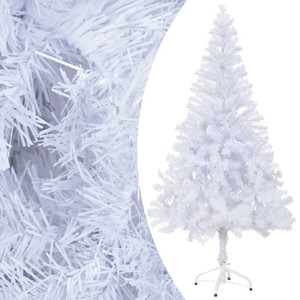 Artificial Christmas Trees White PVC 4 ft Collapsible A949-328423