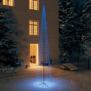  Christmas Cone Tree Blue Powder-Coated Steel, Copper, PVC 16 ft A949-343642