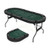 72 Inch Foldable Poker Table for 8 Players Portable Oval Card Board Game Table-Blue B593-NP11878
