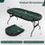 72 Inch Foldable Poker Table for 8 Players Portable Oval Card Board Game Table-Blue B593-NP11878