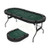 72 Inch Foldable Poker Table for 8 Players Portable Oval Card Board Game Table-Green - Color: Green D681-NP11878GN