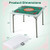 35 Inch 4 Player Game Card Folding Mahjong Table with Cup Holders-Light Green - Color: Light Green D681-UY10170LS