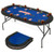 8 Players Texas Holdem Foldable Poker Table-Blue - Color: Blue D681-UY10159BL