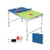 Foldable Ping Pong Table Game Set Mini Table Tennis Table with Adjustable Height-Blue & Green - Col D681-UY10092GN