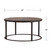 36" Natural And Brown Reclaimed Wood And Metal Round Coffee Table N270-402119
