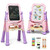 Height Adjustable Kids Art Easel Magnetic Double Sided Board-Pink - Color: Pink D681-TY590373PI