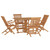 Outdoor Dining Set Teak Solid teak wood Medium Foldable A949-3096576