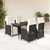 Garden Dining Set Black, Cream White A949-3213380