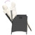 Garden Dining Set Black, Cream White A949-3213380