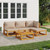 Garden Lounge Set Taupe Solid acacia wood, 100% polyester Medium A949-3155247