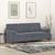 3-seater Sofa Dark Grey Velvet (100% polyester), metal, textilene A949-3200892