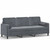 3-seater Sofa Dark Grey Velvet (100% polyester), metal, textilene A949-3200892