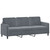 3-seater Sofa Dark Grey Velvet (100% polyester), metal, textilene A949-3200892