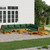 Garden Lounge Set Natural Wood, Green Solid Acacia wood, Polyester A949-3155326