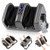 Foot and Calf Massager with Heat Shiatsu Deep Kneading Rolling Smart Electric Leg Massager-Gray - C D681-JS10035US-GR