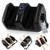 Foot and Calf Massager with Heat Shiatsu Deep Kneading Rolling Smart Electric Leg Massager-Black B593-JS10035US