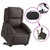 Stand up Massage Recliner Chair Dark Brown Real Leather A949-3205941