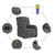 Massage Recliner Chair Dark Grey A949-3206253