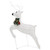 Reindeer And Sleigh Christmas Decoration Set of 4 White Mesh, Metal A949-3100429