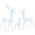 Reindeer Family Cool White Acrylic Large Decorative Inlays A949-329794