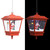  Christmas Hanging Lamp Red PVC, metal Medium A949-289928