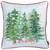 18" Green and White Christmas Tree Throw Pillow Cover N270-355450