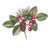 Christmas Green Gold Pick With Berry and Pinecones Glitter 6.3 X 2.76Inches N274-FC01356420