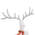  Christmas Flying Reindeer White and silver Fabric Large A949-329769