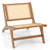 Teak Wooden Chair with Handwoven Rattan Seat and Backrest - Color: Natural D681-JV11765