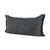 Dark Gray Fringed Lumbar Throw Pillow Cover N270-392301