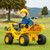12V Caterpillar Licensed Kids Ride on Dump Truck with Tiltable Bump Bed-Yellow B593-TQ10209US