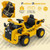 12V Caterpillar Licensed Kids Ride on Dump Truck with Tiltable Bump Bed-Yellow B593-TQ10209US