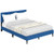 Queen Size Upholstered Platform Bed with Button Tufted Headboard-Blue B593-HU10569-Q