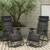 2 Pieces Folding Patio Rattan Zero Gravity Lounge Chair-Brown - Color: Brown D681-OP70634BN-2