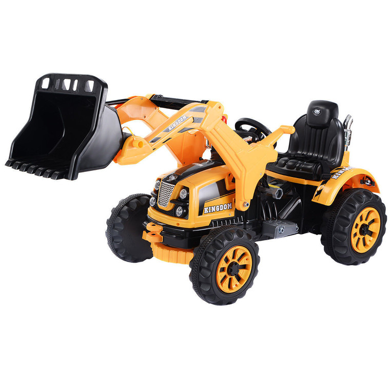 12 V Battery Powered Kids Ride on Dumper Truck-Yellow. - Color: Yellow D681-TY327431YE