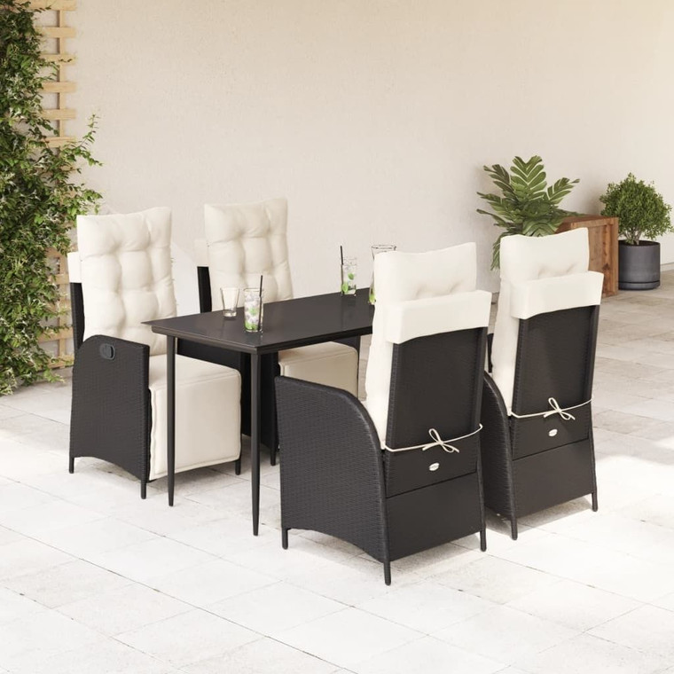 Garden Dining Set Black, Cream White A949-3213380