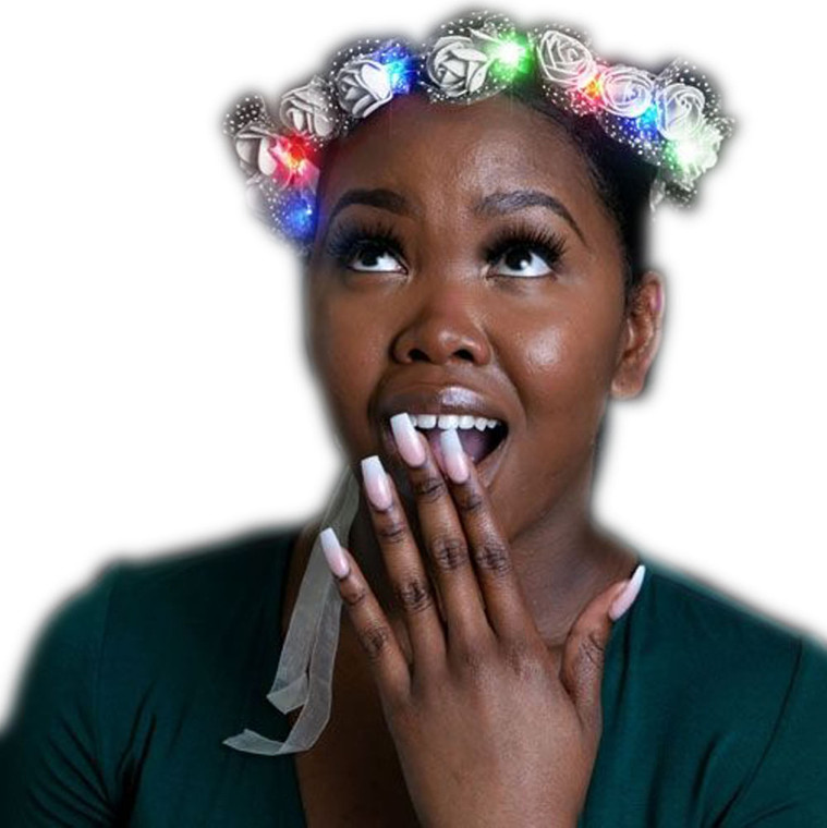 Light Up Multicolor Princess Rosebud Flower Crown A706-LUPRBCC-MULT