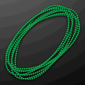 Smooth Round Opaque Bead Mardi Gras Necklace Green Pack of 12 A706-A410
