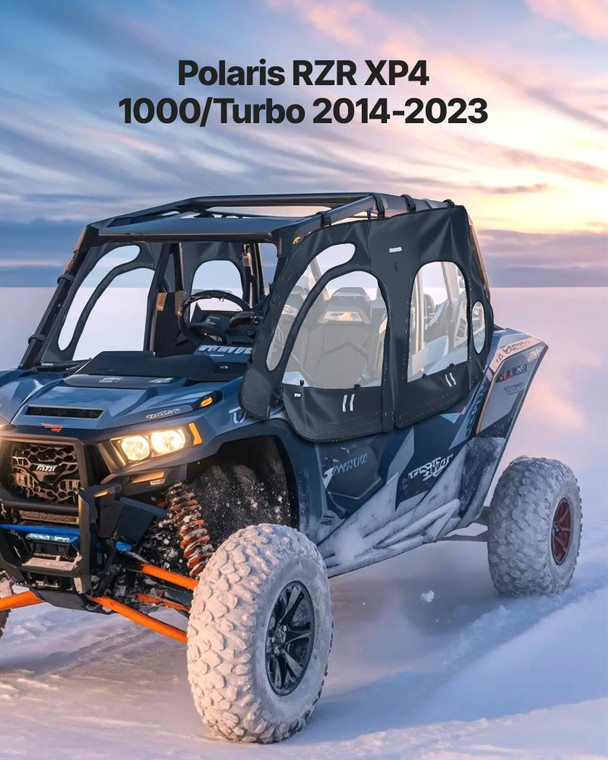 Cab Enclosure Upper Doors, Compatible with Polaris RZR XP4 1000/Turbo 2014-2023, Soft Upper Doors,  E415-BDWQPOLARISRQLAV1001V0