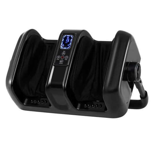 Foot and Calf Massager with Heat Shiatsu Deep Kneading Rolling Smart Electric Leg Massager-Black B593-JS10035US