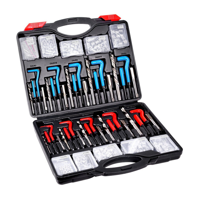 Helicoil Thread Repair Kit, 338-Piece SAE and Metric Rethreading Tool Kit, M5, M6, M8, M10, M12, 1/ E415-LWXLBGYZ338P3OJ45V0