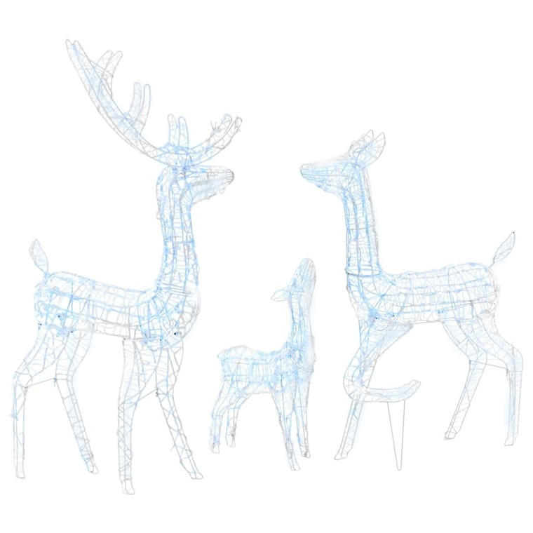 Reindeer Family Cool White Acrylic Large Decorative Inlays A949-329794