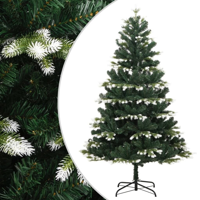 59 in Artificial Hinged Christmas Tree Green and white PVC, PE, metal A949-356756