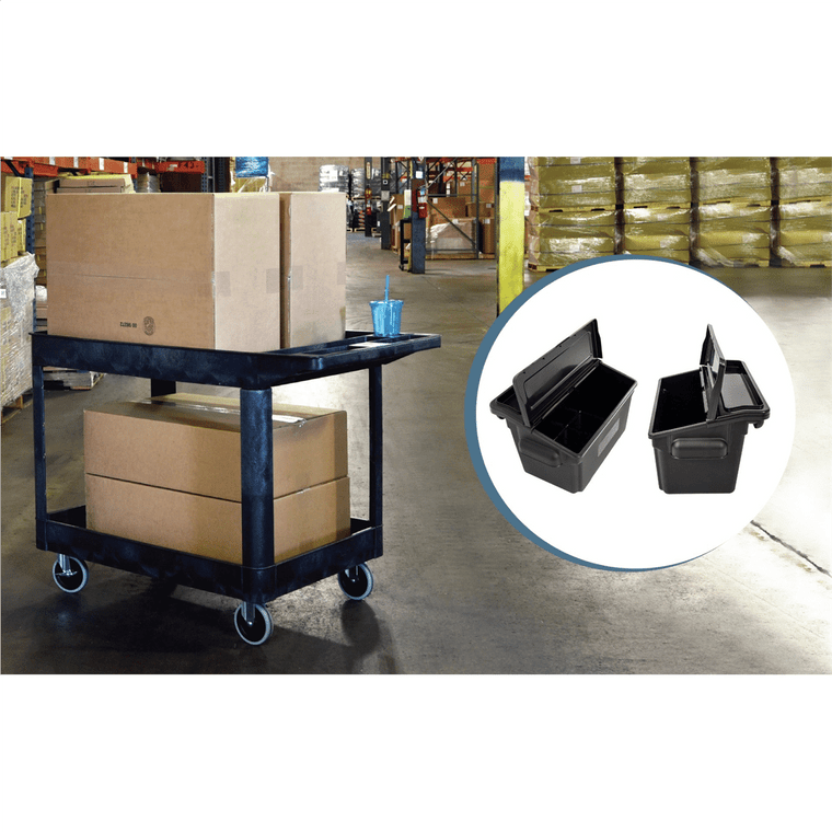 Luxor XL Heavy Duty Utility Tub Cart; 24.5 x 45.5 T398-LUXXLC11-B-OUTRIG