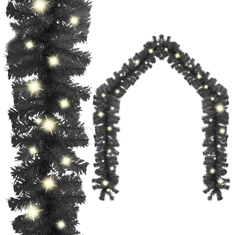  Garland Black PVC Extra Long Artificial Christmas Garland Other A949-329191